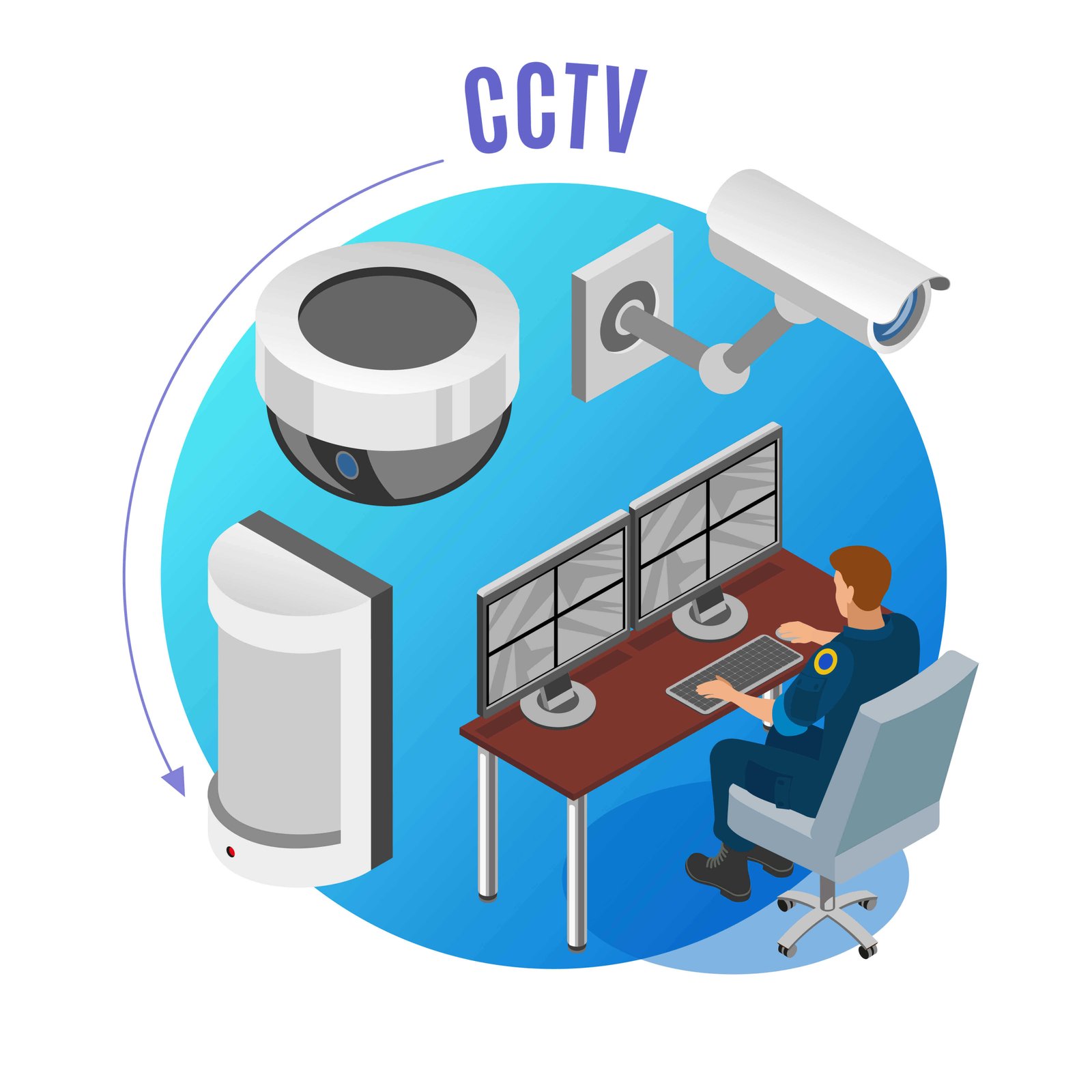 CCTV security camera installation
